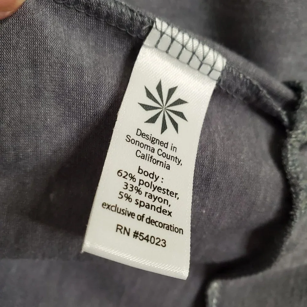 Athleta Size S Dress T-shirt Side Ruched Jersey Knit Athleisure Heathered Gray - Picture 9 of 12